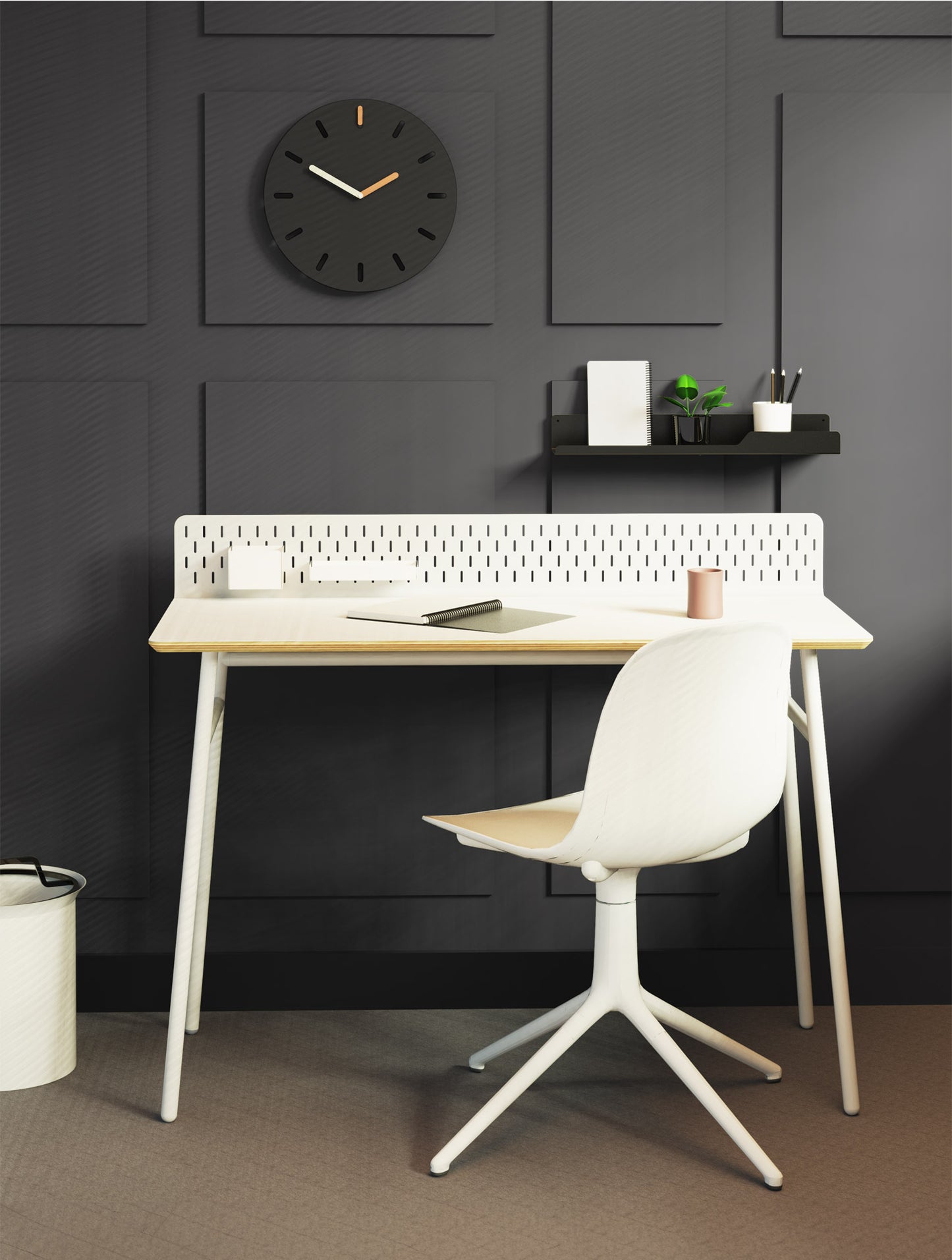 שולחן לבן מינימלסטי