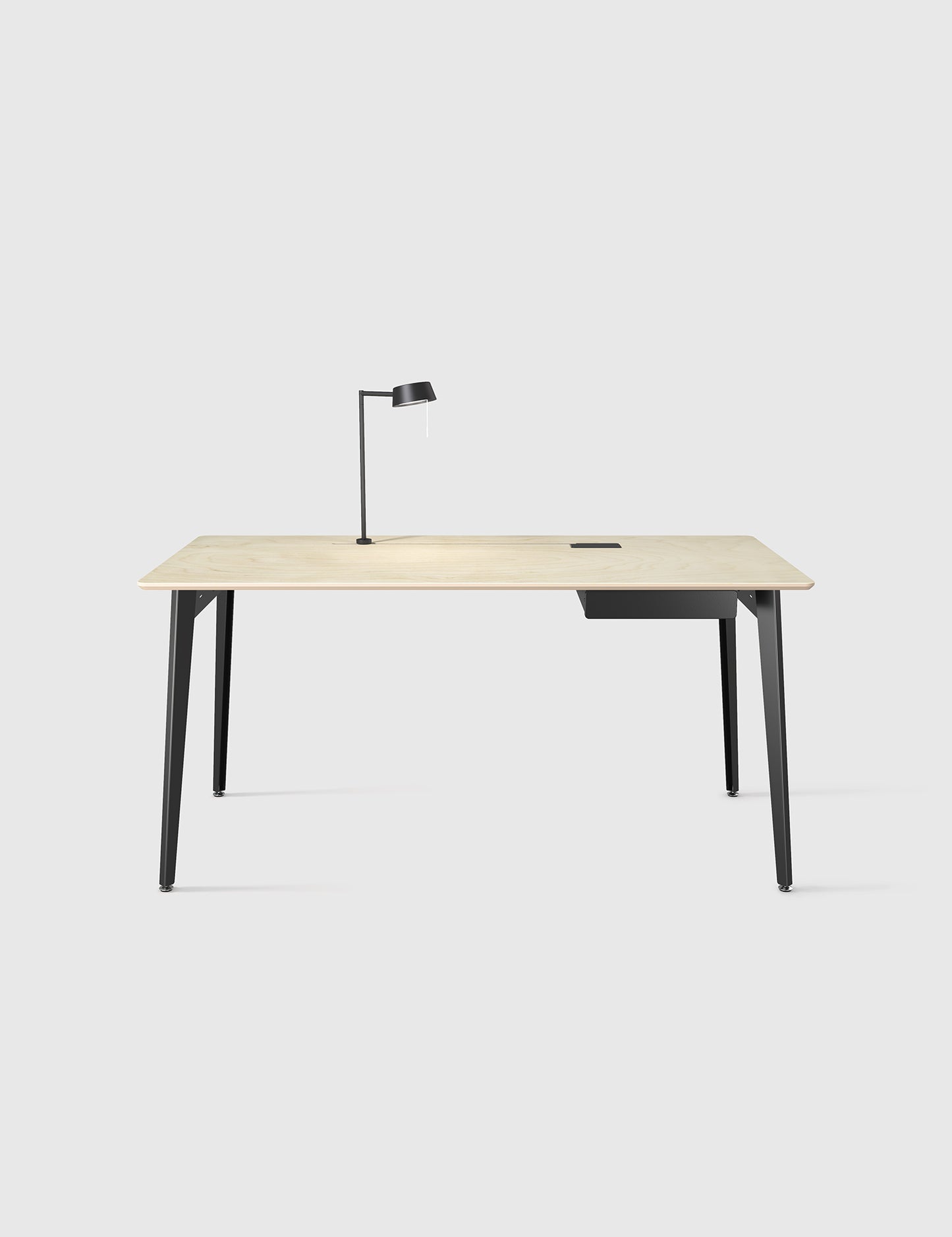 שולחן עבודה מינימליסטי, שולחן עבודה עם מנורה ומגירה, שולחן עבודה סקנדינבי, שולחן עבודה נורדי